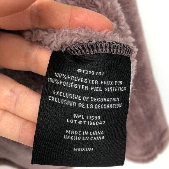 32 Degree heat Mauve purple full  zip teddy jacket in Lavender Medium - Picture 12 of 16